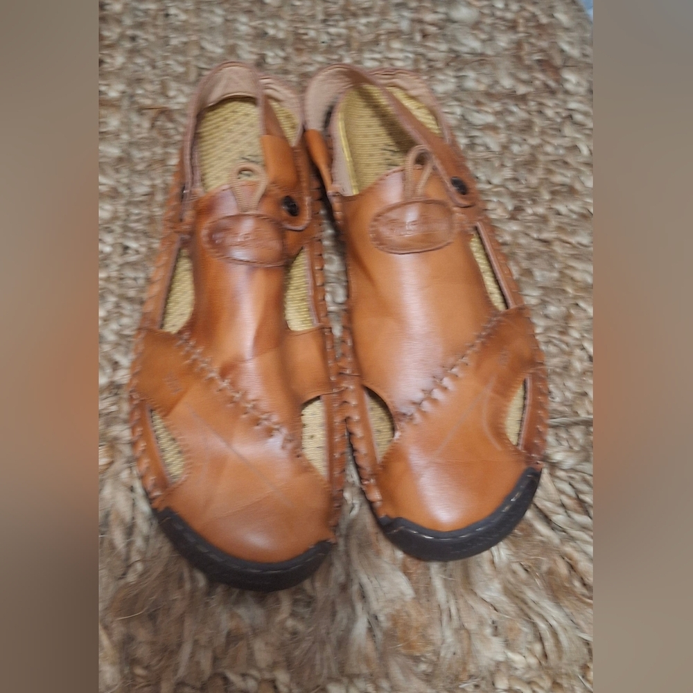 HSY Fashion Caoutchouc Sandals Size 47 12.5 Brown Leather mens Shoes cruise 39